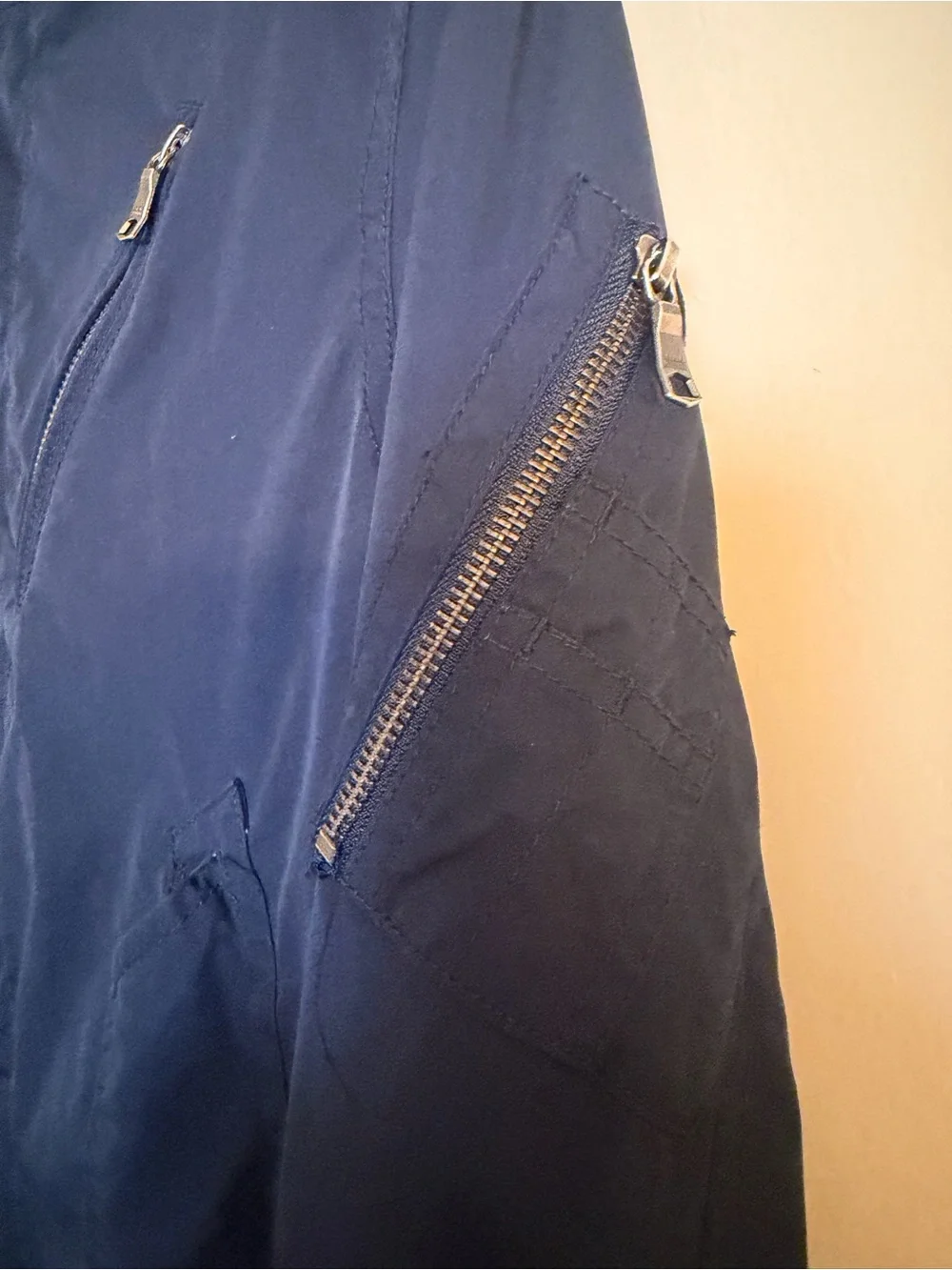 Banana Republic Navy Bomber Jacket with Zip Chest Pocket